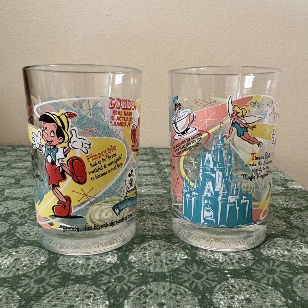 Disney Anniversary Collectible Drinking Glass Set of 2